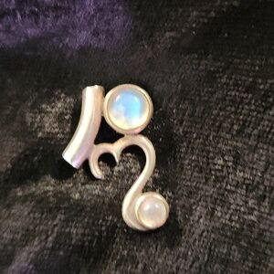 Ohm moonstone pendant